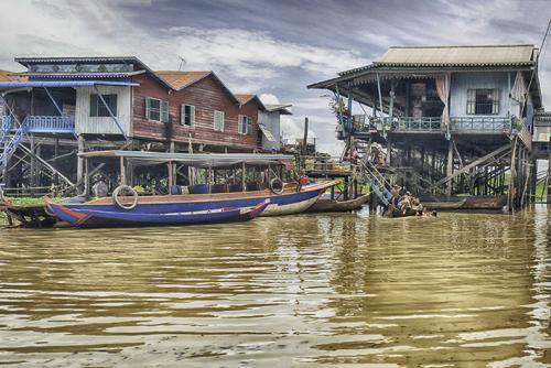 Village lacustre Kampong Phulk, Cambodg