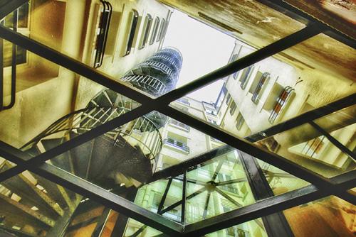 Vue intérieure d'un hôtel à Paris